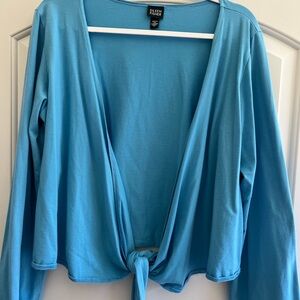 Eileen Fisher Turquoise Cotton Top
